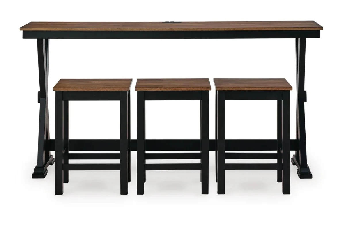 Wildenauer Counter Height Sofa Bar Table With Stools - Image 2