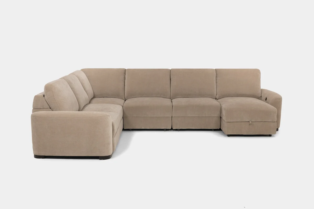 Wynn 6 Piece Power Sliding Sectional With Chaise & Armless Slider - Image 16