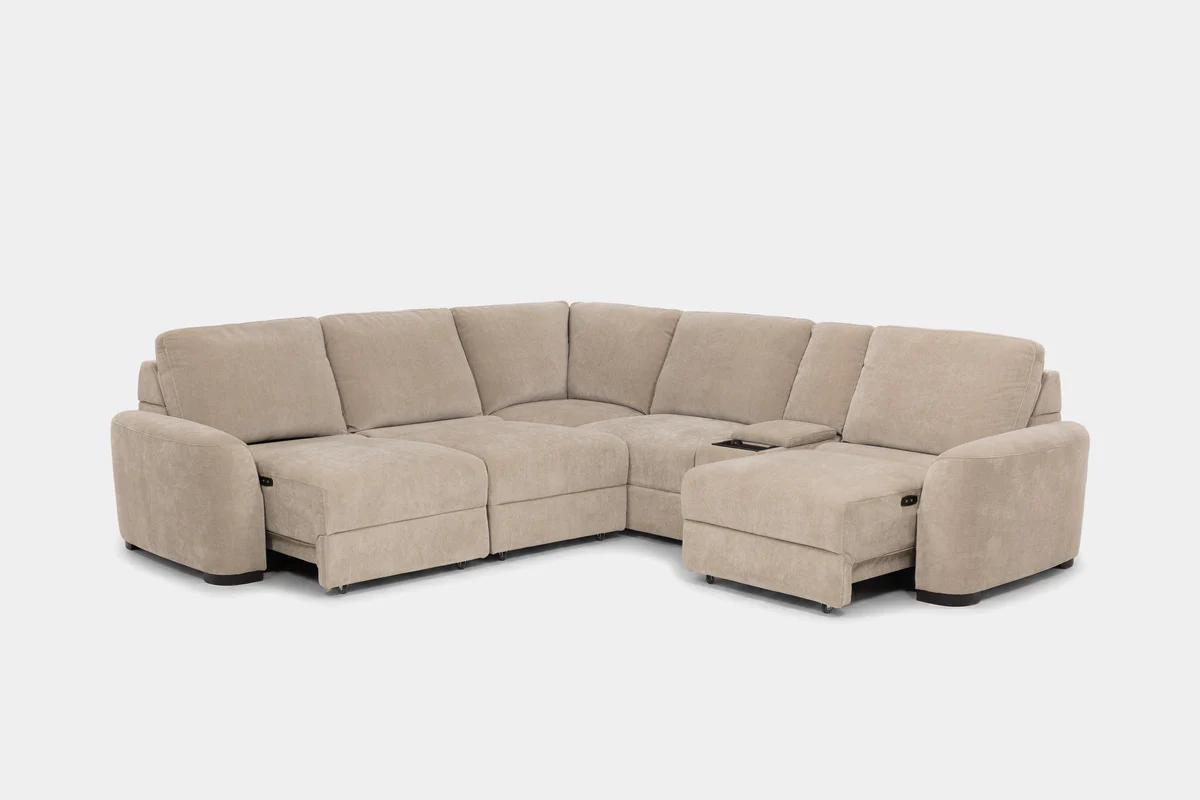 Wynn 6 Piece Power Sliding Sectional With Power Armless Slider - Image 3