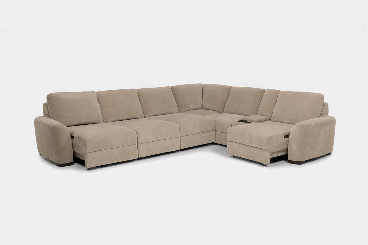 Wynn 7 Piece Power Sliding Sectional With Armless Slider - Image 3