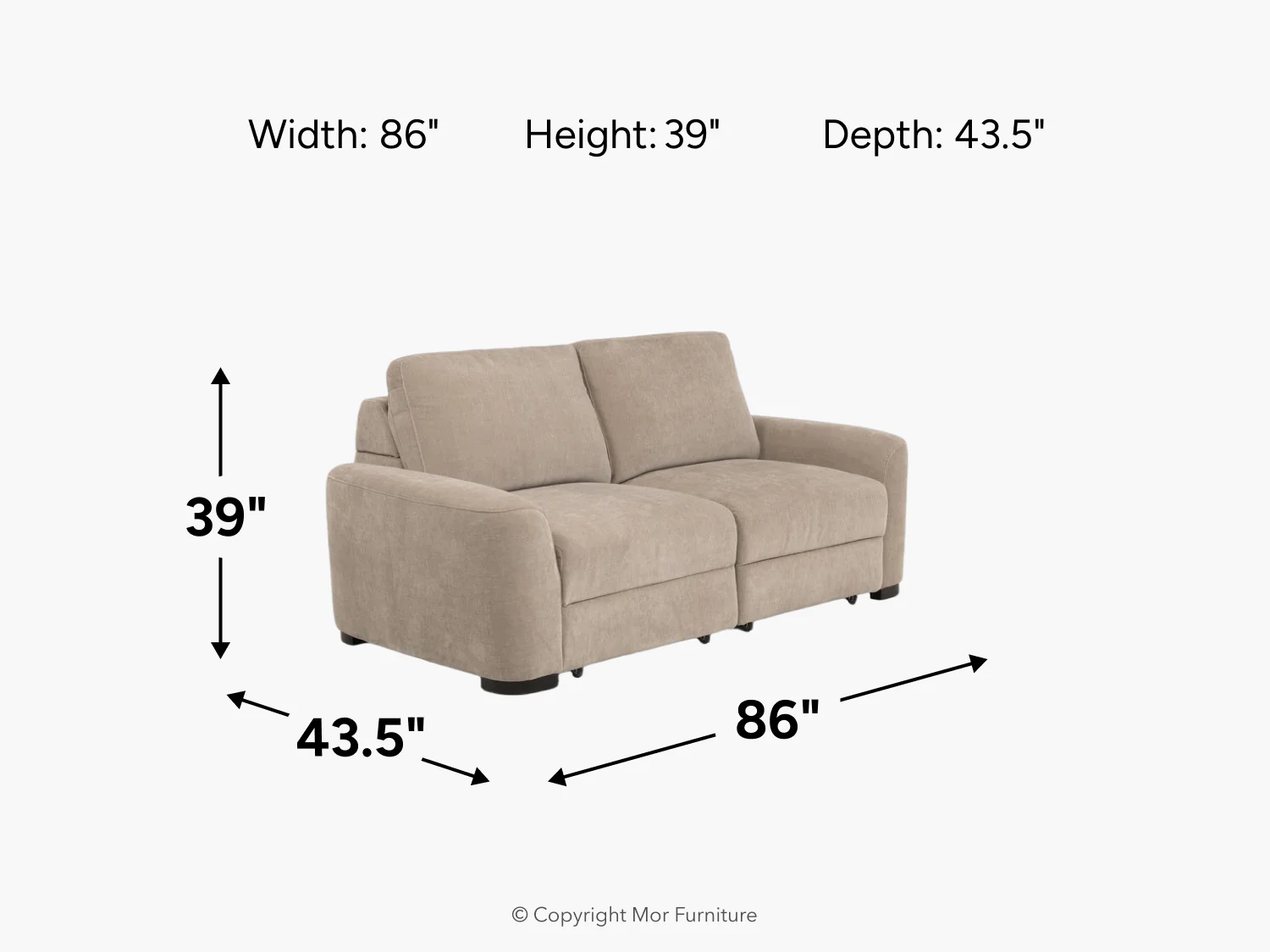 Wynn Power Sliding Loveseat - Image 7